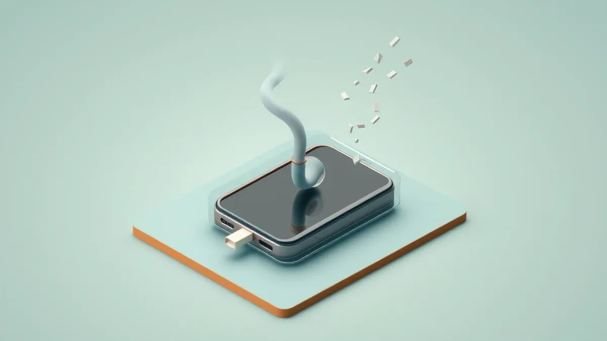 Illustration: A transparent smartphone case encloses a standard mobile device.