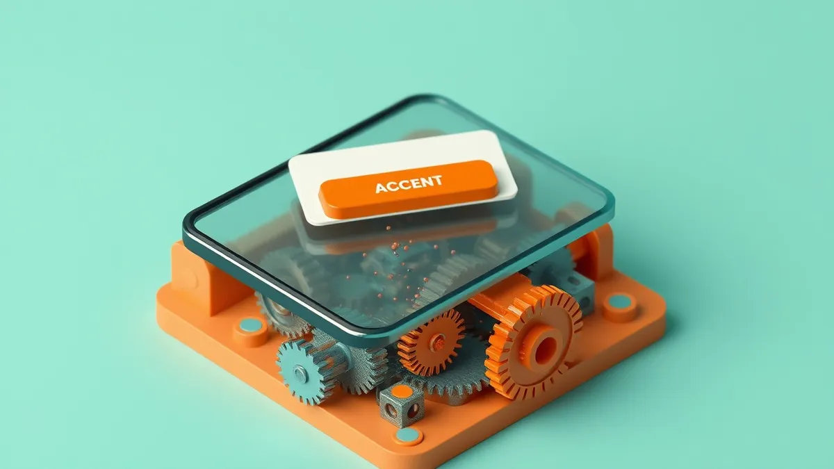 Illustration: A smartphone screen displays a cluttered consent pop-up with a prominent, brightly colored accept button.