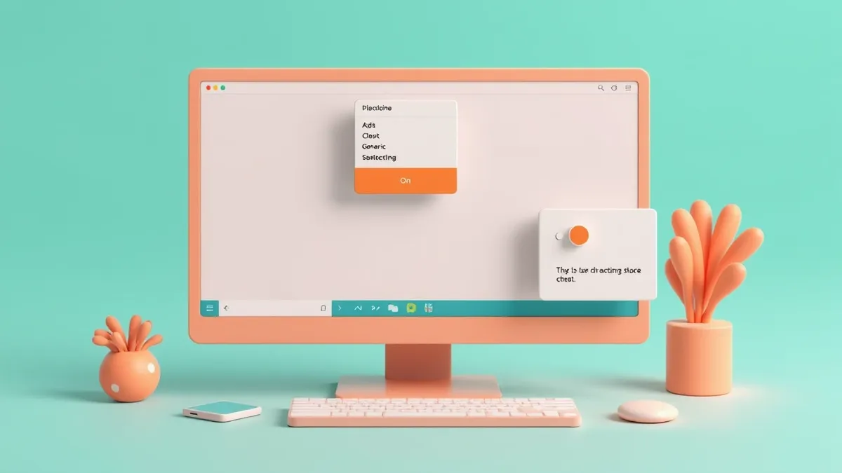 Illustration: A desktop computer screen displays a clean, modern interface with a highlighted right-click context menu floating above a generic folder icon.