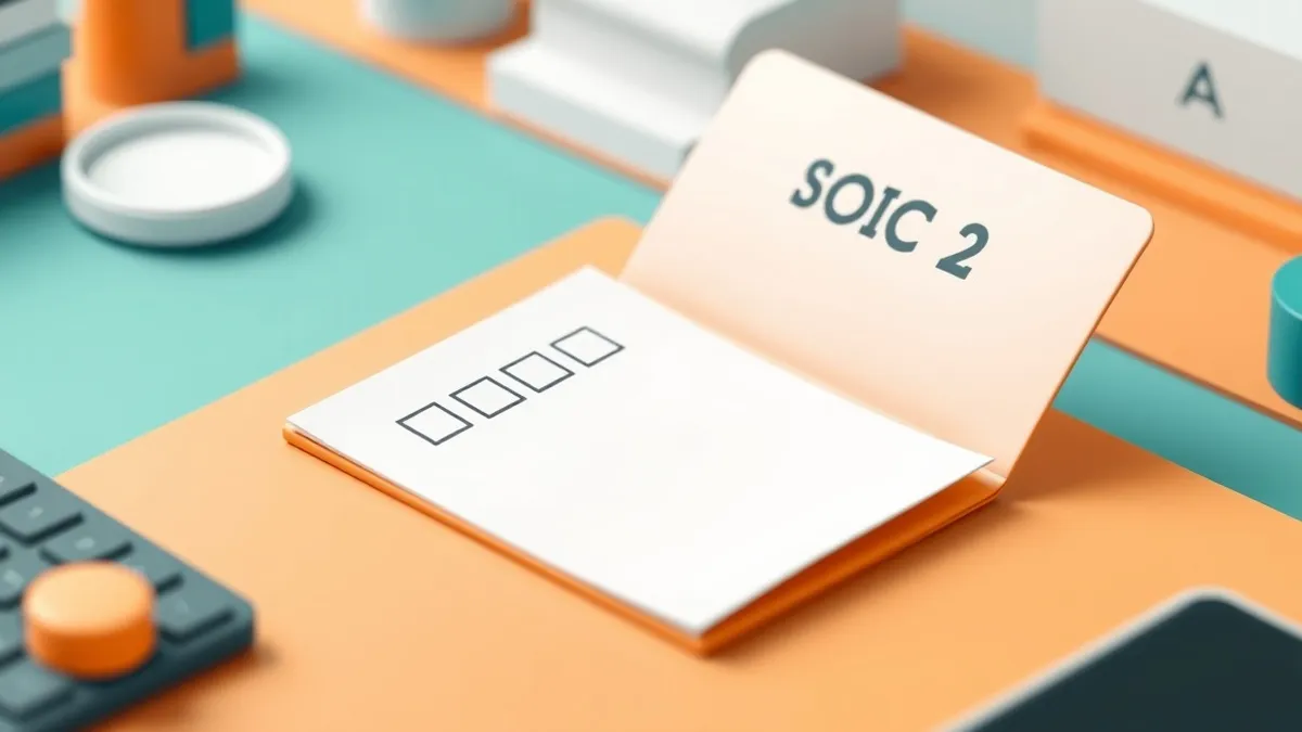 Illustration: An empty audit checklist rests on a desk beside a sealed envelope.